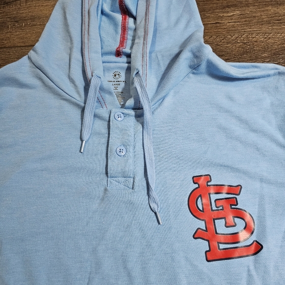 MLB St. Louis Cardinals Blue Light-weight Hoodie Men's Large New With Tags - Picture 7 of 8
